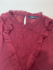 Maroon Madame Top
