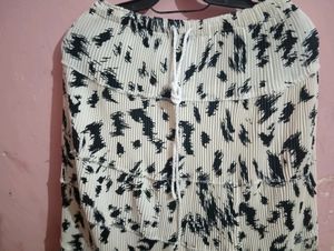 Dalmatian Flare Long Skirt - Freesize Ivory