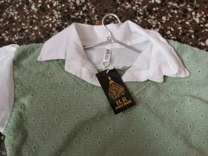 Mint Green Eyelet Top