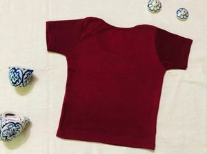 Maroon Ribbed Top (women)