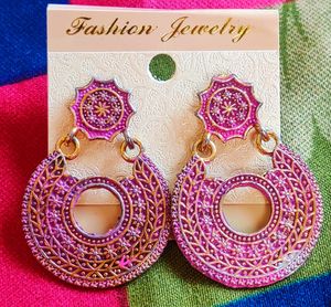 Bohemian Chic Pink Earrings