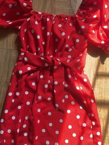 Red Dotted Dress
