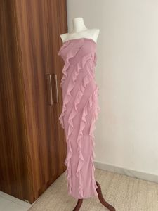 Elegant Ruffled Maxi Dress