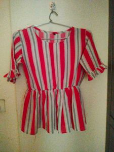 Pink Striped Top