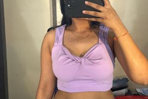 Lilac Sweetheart Crop Top