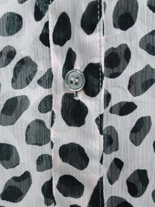 Black And White Chiffon Top