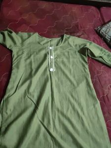 Green Striped Kurta