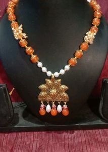2 Combo Cristal Moti Neck Piece