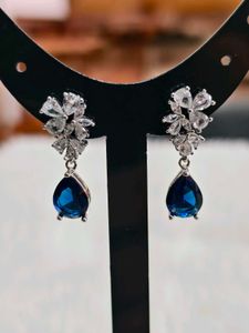 Sapphire Blue 925 Sterling Silver Jewelry Set
