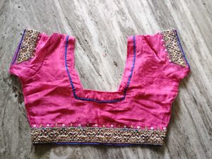 Pink Colur Heavy Work Saree For Sale