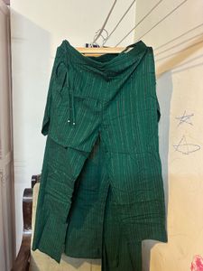 Green Striped Duster Cardigan