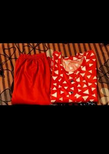 Red Kurta Pallazo Set ♥️