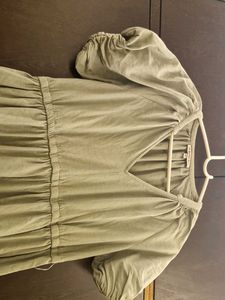 Olive Green Tiered Dress