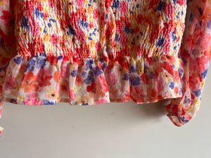 Floral Smocked Top