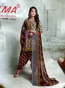 Unstitched Salwar Suit Dupatta Fabric Set Kurta