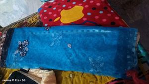 Elegant Blue &amp; Black Saree