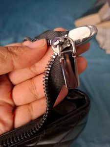 Chanel Inspired Black Quilted Jumbo Sling