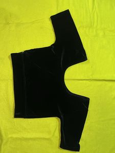 Black Velvet Blouse For Women