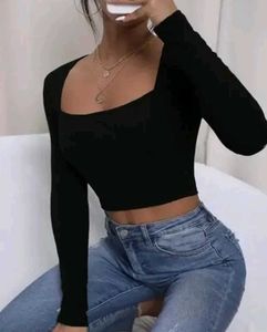Chic Black Long Sleeve Top