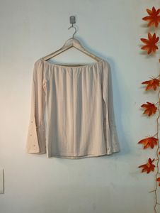 Nude Colour Off Shoulder Tops And Women