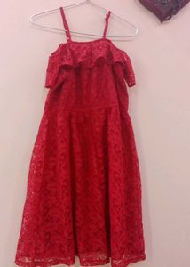 Red Lace Party Dress