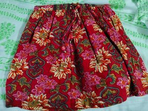 Red Floral Printed Formal Kurtis For Woman