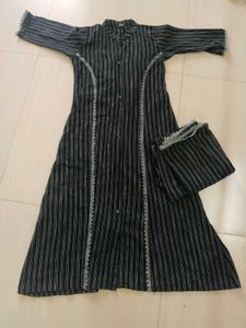 Elegant Striped Kurta Set