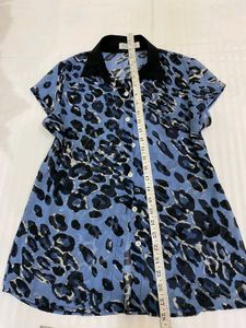 Leopard Print Button-Up Top