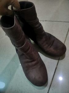 Brown Wedge Ankle Boots