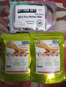Natural Waxing Powder ( 2Packet  ) + Multani MITTI