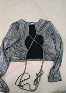 Shiny Unused Party Top Size - Medium