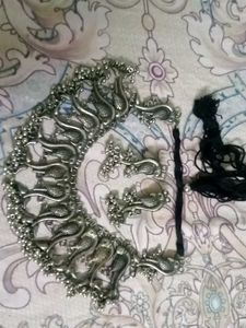 necklace and earrings