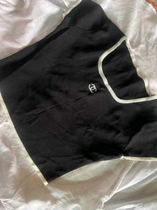 Black &amp; White Trim Top