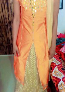 Orange Color Sharara Dress