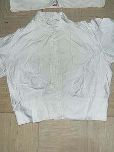 Elegant White Cropped Blouse