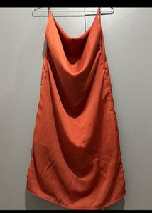 Orange Slip Dress