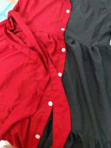 New Unused  Two-Tone Midi Shirt top