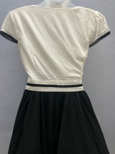 Korean Black Designer Flared One Piece
