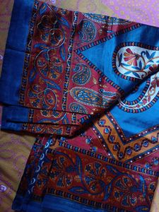 Elegant Blue Printed Saree