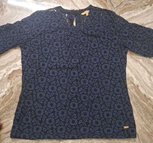 Branded Net Top
