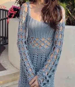 Crochet Openwork Knit Dress