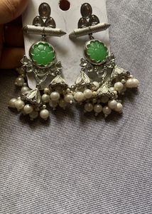 5 Green Earrings Set