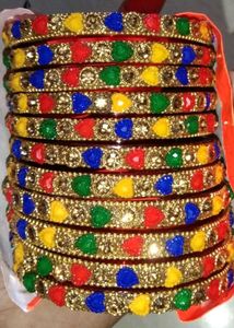 Colorful Beaded Bangle Set