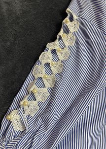 Striped Pearl Embellished Shirt