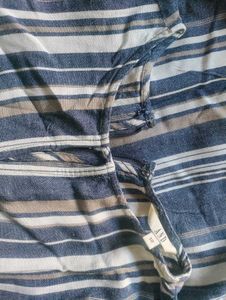 Grey Striped Jumpsuit