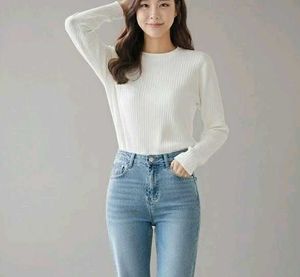 🤍Korean White Long Sleeve T-Shirt