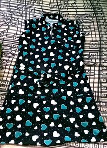 Heart Print Sleeveless Dress