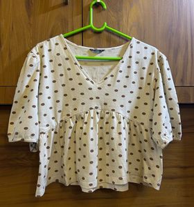 Polka Dot peplum top