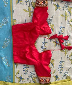 Red Embroidered Blouse