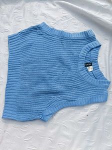 H&amp;M Blue Knitted Vest